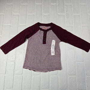 Cat & Jack Striped Hanley Style Shirt 2T
